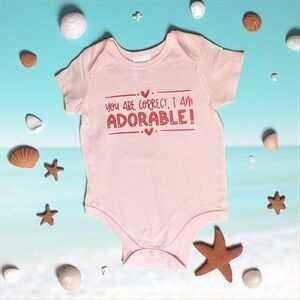 Pink Adorable Baby One piece. Size 3-6 months